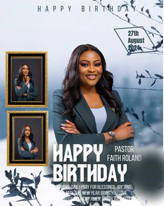 White Maximalist Happy Birthday Instagram Portrait Template | PosterMyWall