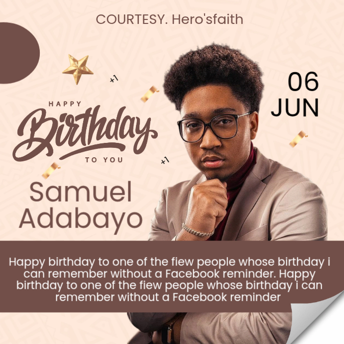 White Maximalist Happy Birthday Poster Instagram Post Template ...