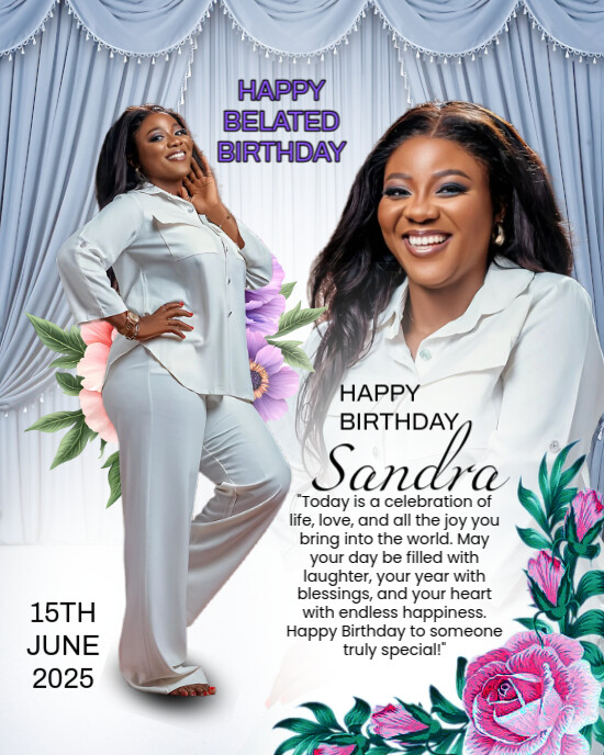 White Maximalist Happy Birthday To You  Instagram Portrait template