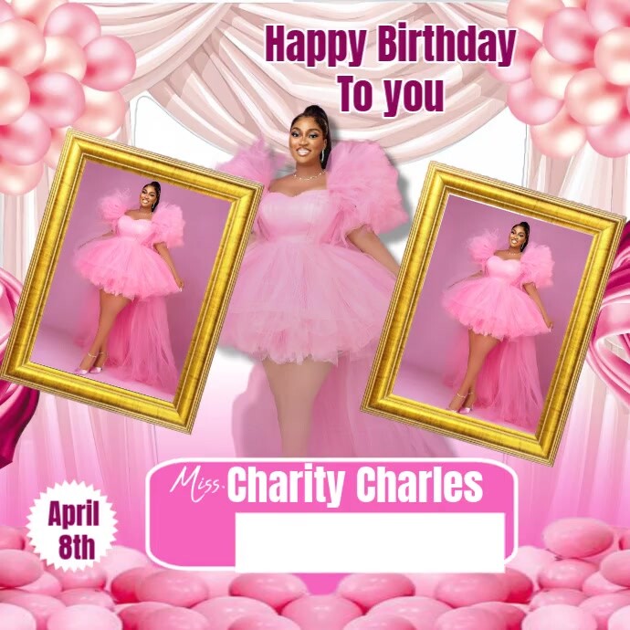 White Maximalist Happy Birthday To You Instagram Post Template ...