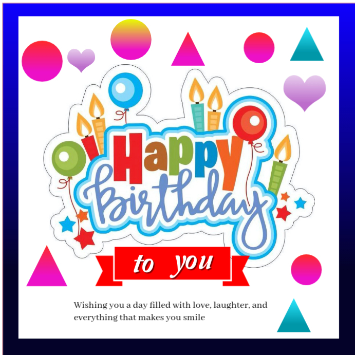White Maximalist Happy Birthday To You Instagram Post Template ...