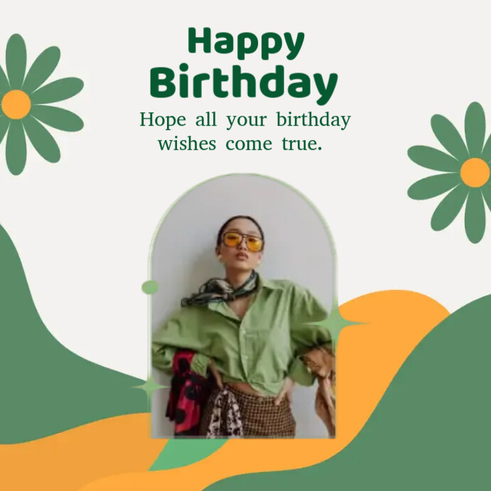 Copy of White Maximalist Happy Birthday Wish Templates Instagram Post ...
