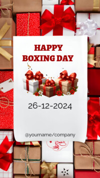 สีขาว Boxing Day Celebration Instagram Story Template