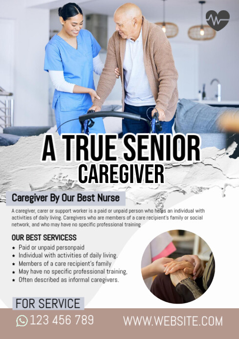 White Maximalist Happy Caregiver Template A1