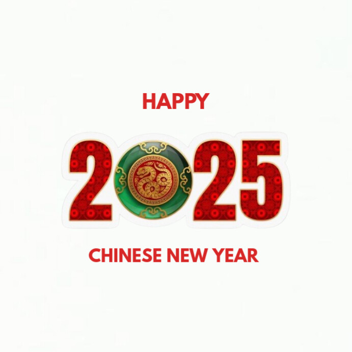White Maximalist Happy Chinese New Year Instagram Post Template ...