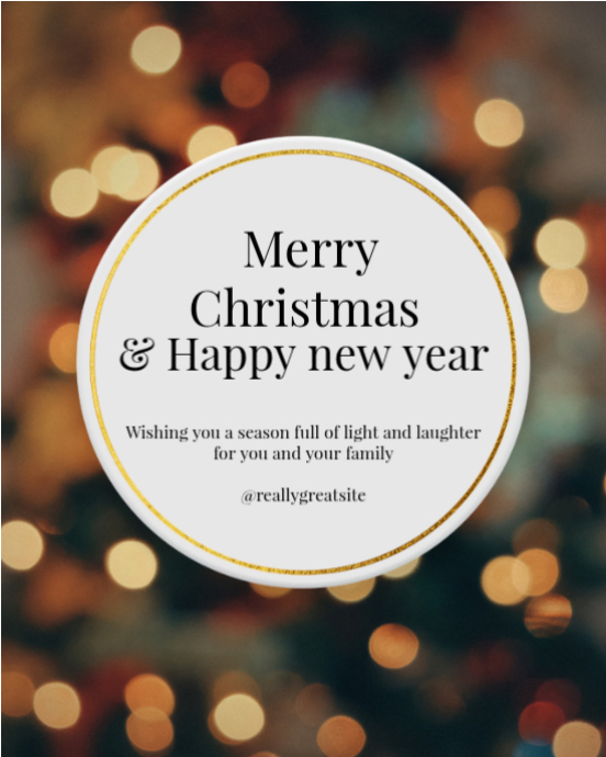 White Maximalist Happy Christmas Instagram Portrait Template | PosterMyWall