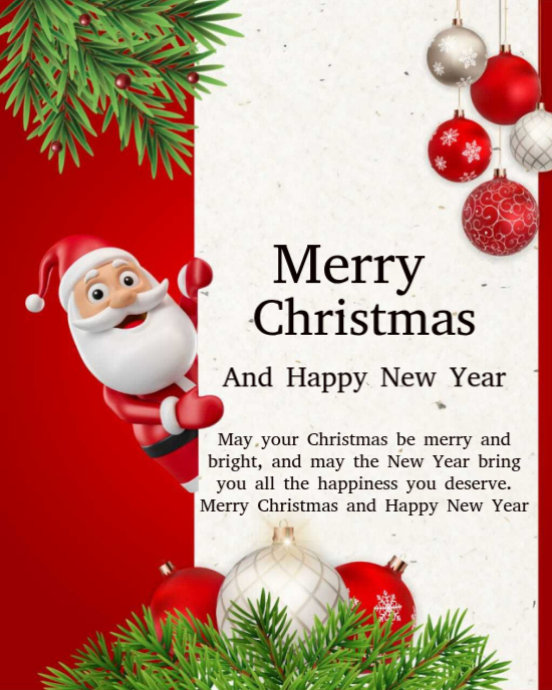 White Maximalist Happy Christmas Instagram Portrait Template | PosterMyWall