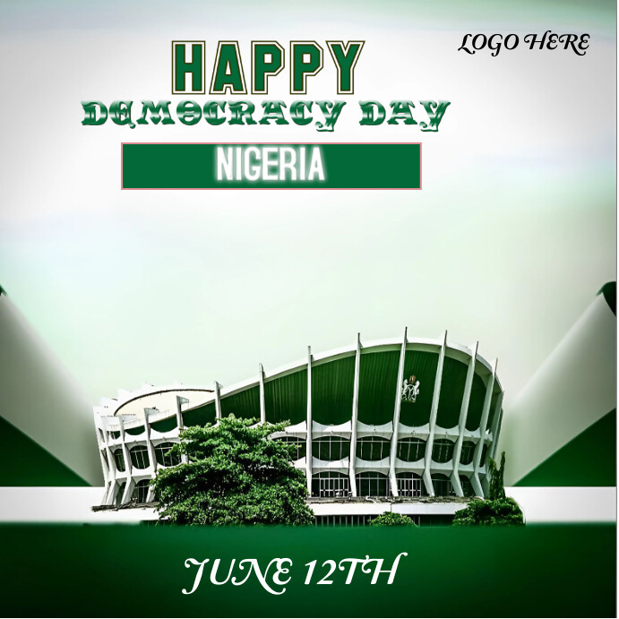 White Maximalist Happy Democracy Day Instagra Template | PosterMyWall