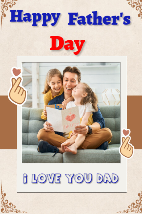 White Maximalist Happy Father's Day And Birth Grafika na Tumblr template