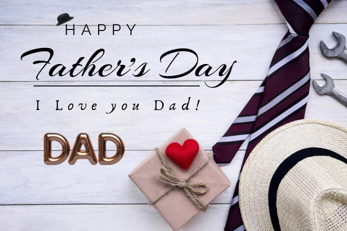 White Maximalist Happy Father's Day Celebrati Etykieta template