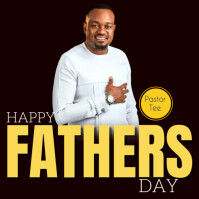 White Maximalist Happy Fathers Day Instagram Post template
