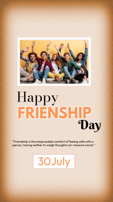 White Maximalist Happy Friendship Day  Instagram Story template