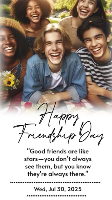 White Maximalist Happy Friendship Day Instagram Story template