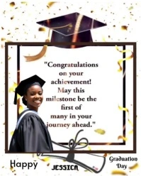 White Maximalist Happy Graduation Day Video Instagram Portrait template