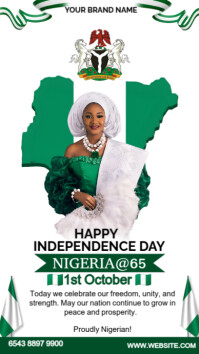 White Nigerian Independence Day Celebration Instagram Story Template