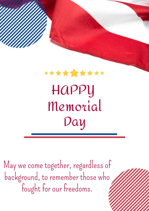 Copy of White Maximalist Happy Memorial Day A4 | PosterMyWall