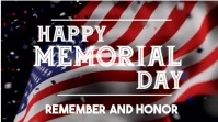 White Maximalist Happy Memorial Day Digital Display (16:9) template