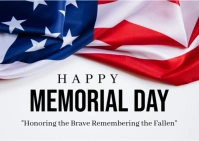White Maximalist Happy Memorial Day Honouring Templates  Postcard