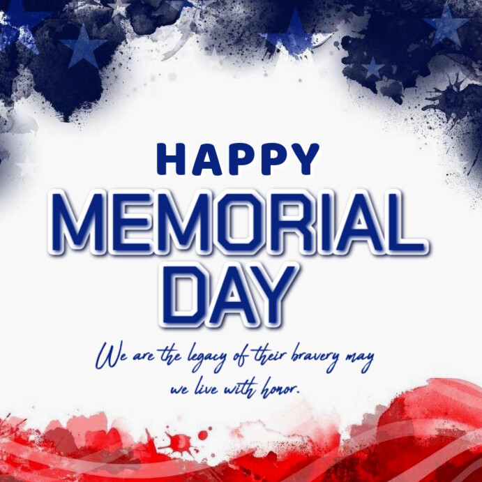 Copy of White Maximalist Happy Memorial Day Instagram Post | PosterMyWall