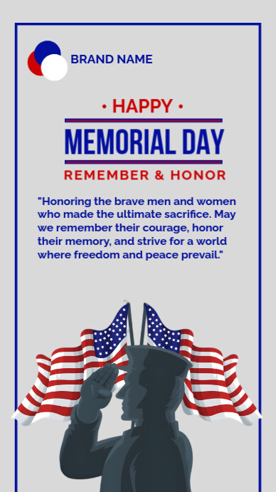 Copy of White Maximalist Happy Memorial Day Instagram Story | PosterMyWall