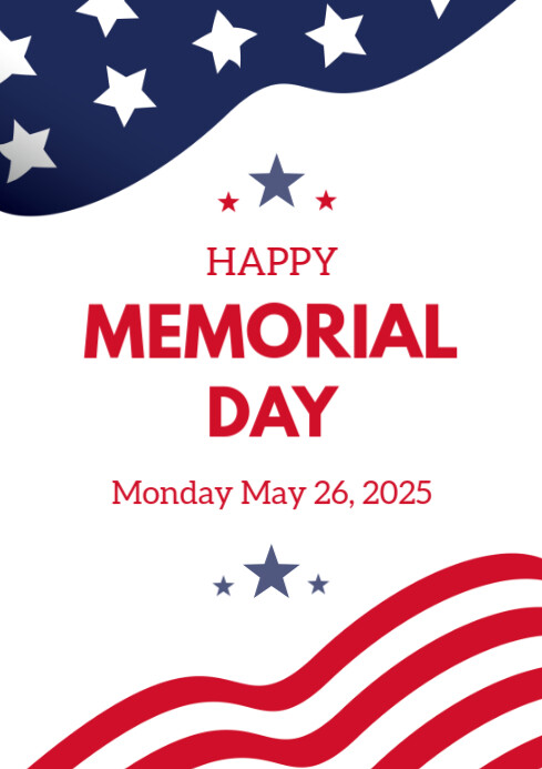 Copy of White maximalist happy memorial day template | PosterMyWall