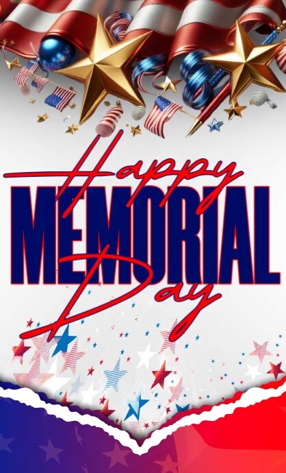 Copia de White Maximalist Happy Memorial Day Us Legal | PosterMyWall