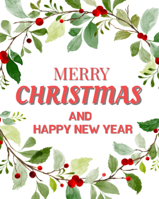 White Maximalist Happy Merry Christmas Instagram Portrait Template ...