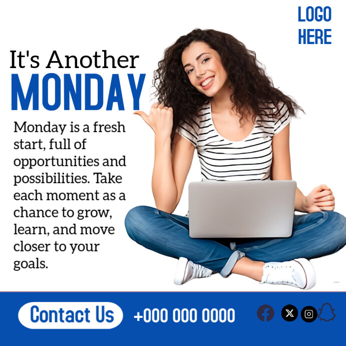 White Maximalist Happy Monday/ Another Monday Design/ Monday New Design ...