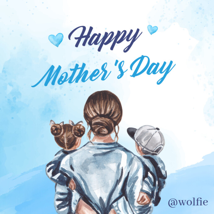 White Maximalist Happy Mothers Day Instagram Post template