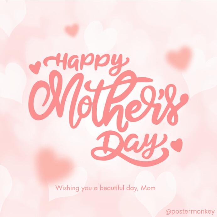 White Maximalist Happy Mothers Day Instagram Post template