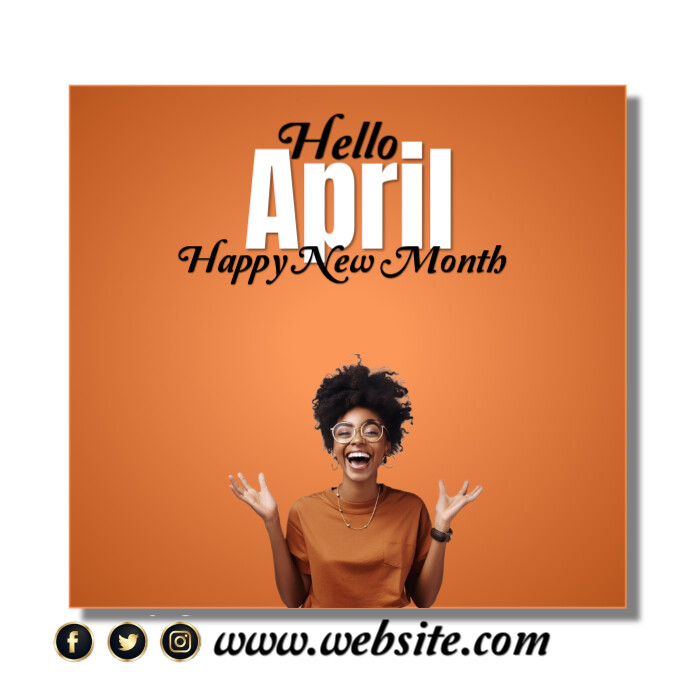 White Maximalist Happy New Month Instagram Post template