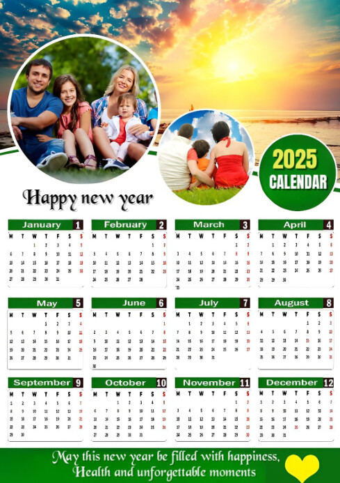 White Maximalist Happy New Year A4 Templat | PosterMyWall