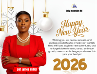 White Maximalist Happy New Year  Flyer (us Letter) template