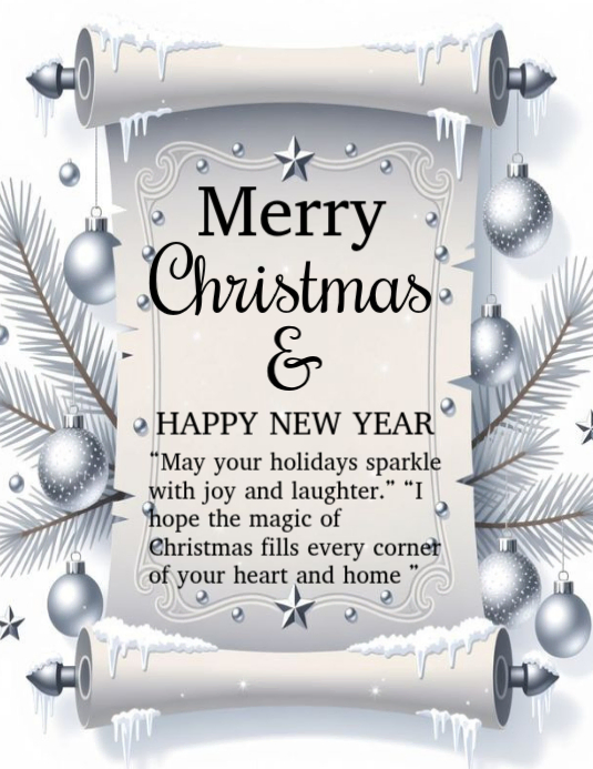 Plantilla de White Maximalist Happy New year Flyer | PosterMyWall