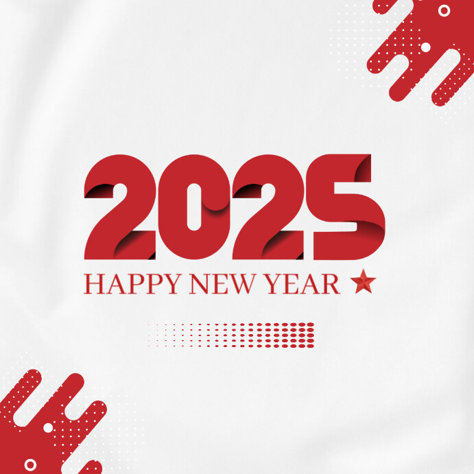 Plantilla de White Maximalist Happy New Year Instagram Post | PosterMyWall