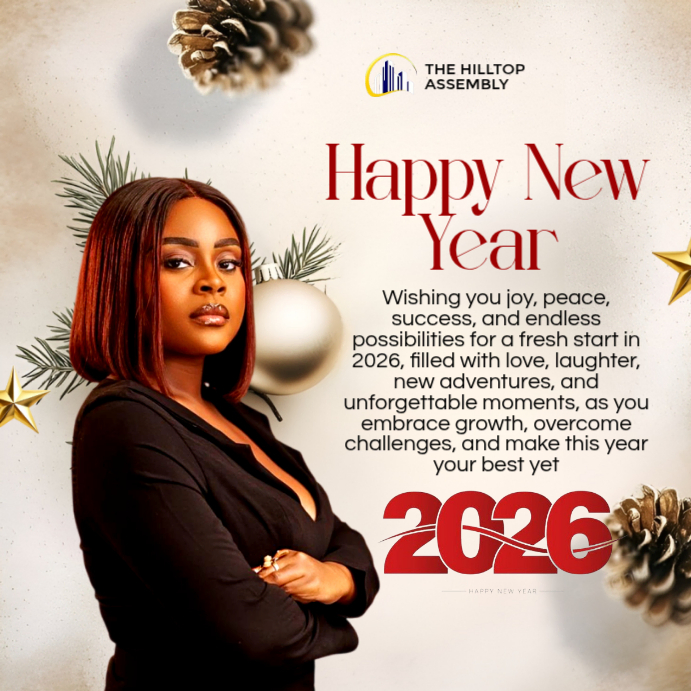 White Maximalist Happy New Year Instagram Post Template | PosterMyWall