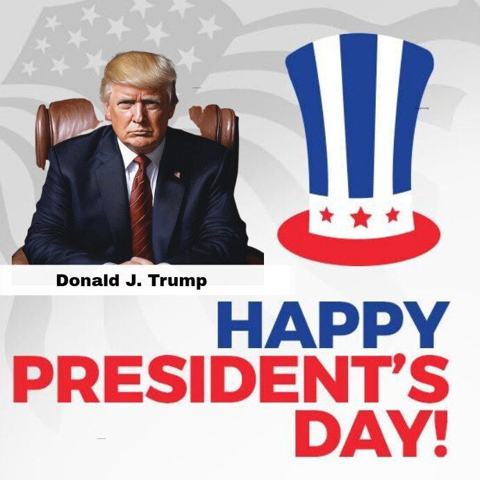 White Maximalist Happy President's Day Instagram Post Template ...