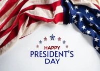 White Maximalist Happy President's Day Usa Postcard Briefkaart template