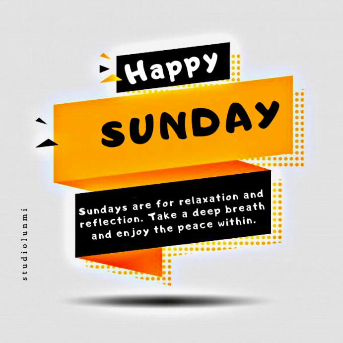 Copy of White Maximalist Happy Sunday Instagram Post | PosterMyWall
