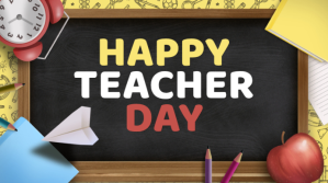 White Maximalist Happy Teacher's Day Digital Display (16:9) template