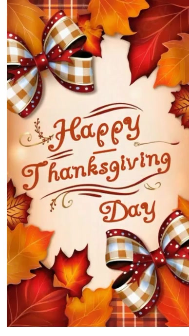 White Maximalist Happy Thanksgiving Day Instagram Reel template