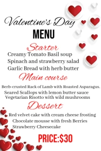 White Maximalist Happy Valentine's Day  Pinterest Graphic template