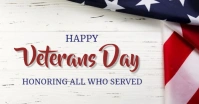 White Maximalist Happy Veterans Day  Facebook Ad Facebook-Anzeige template