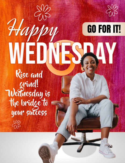 Copy of White Maximalist Happy Wednesday Flyer (us Letter) | PosterMyWall