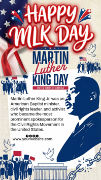 White Maximalist Happymlkday Instagram Story template