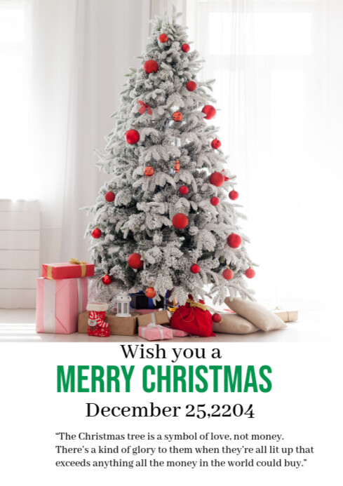Copy of White Maximalist Have A Merry Christmas Day A4 | PosterMyWall