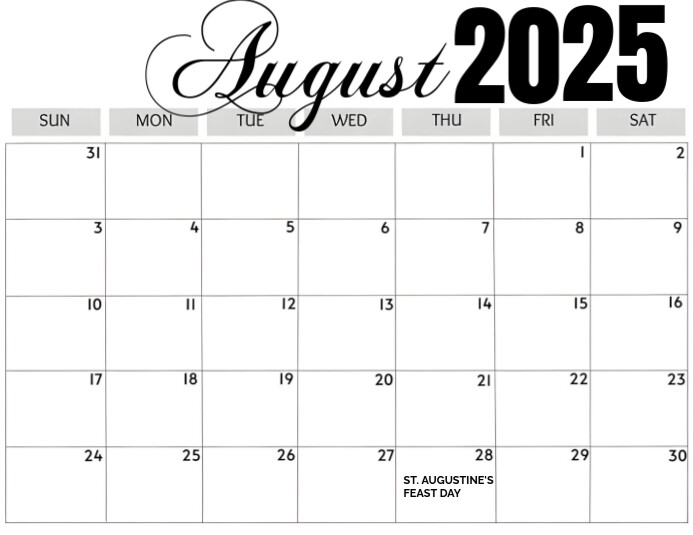 White Maximalist Hello August  Flyer (us Letter) template