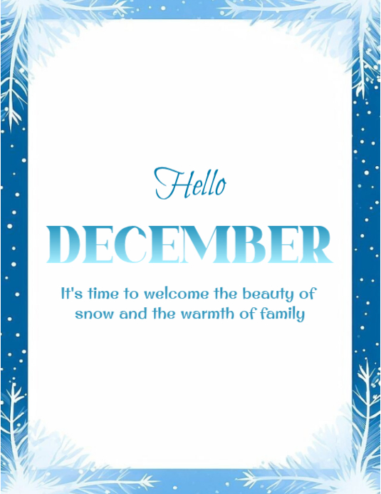 White December Welcome Flyers Template | PosterMyWall