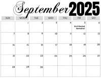 White Maximalist Hello September  Flyer (us Letter) 传单(美国信函) template