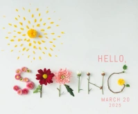 White Maximalist Hello Spring Medium Rectangle Umugqa Ophakathi template